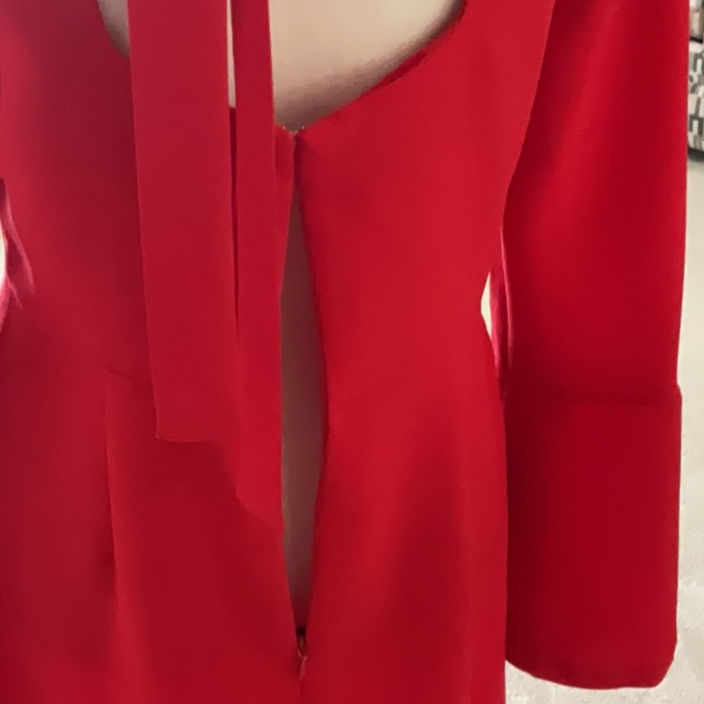 Banana Republic Red dress AND  Tahari jacket, AND gold necklace - Picture 10 of 12